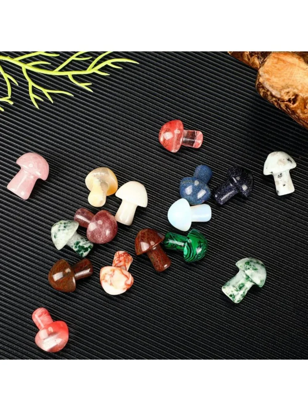 120 Crystal Mushroom Sculptures - Unique Home Decor for Crafting & Display